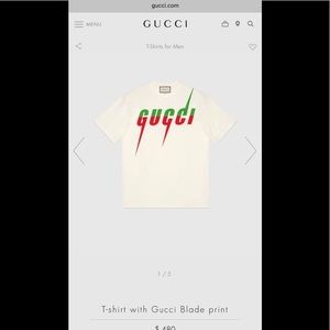 T-Shirt with Gucci Blade Print